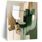 Geometric Abstract Fusion Painting with Contemporary Edge WINK442