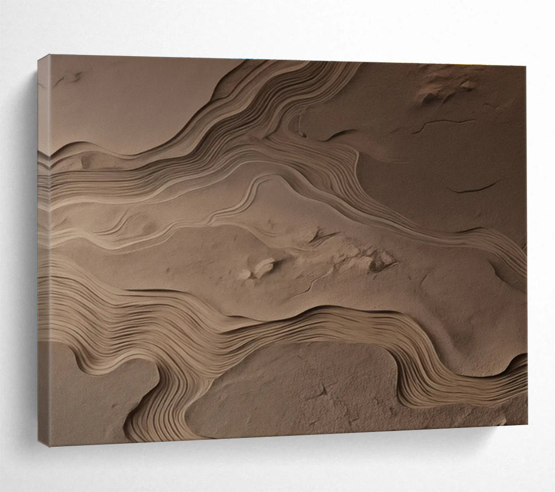 Sand Dune Abstract Painting for Nature - Inspired Spaces YHT094