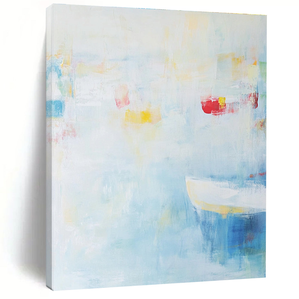 Pastel - Boat Abstract Painting for Beachfront Cafes GAB0868