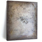 Subtle Beige - Toned Textured Canvas Painting for Timeless Decor HENG258