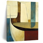 Neutral Toned Abstract Shapes Painting for Contemporary Office Spaces GAB1157