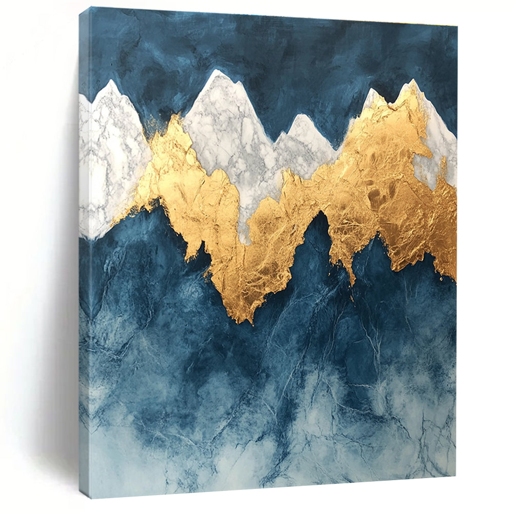 Gold Mountain Abstract - Luxe Landscape with Metallic Accents GAB0554