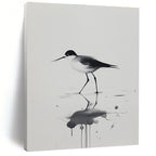 Bird with Artistic Reflection Abstract Painting in Ink Style GAB0028