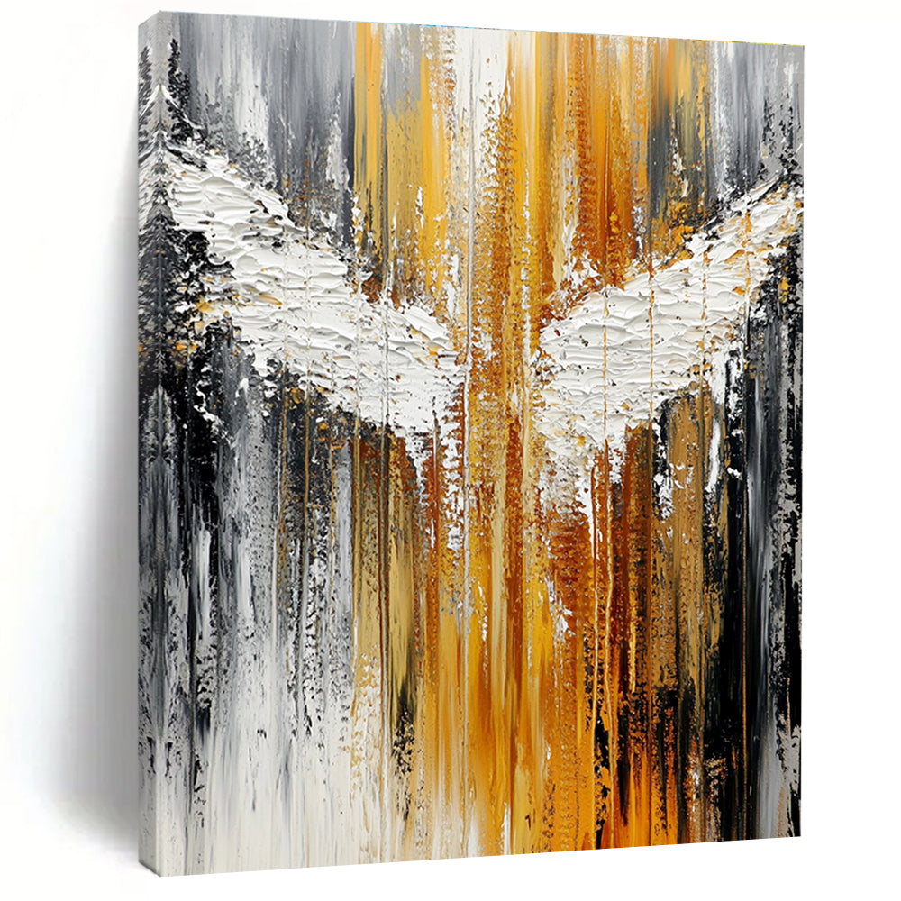 Winged Abstract - Symbolic Abstract Painting GAB0634