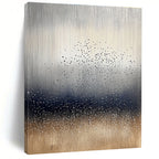 Silver and Gold Dotted Abstract Minimalist Painting for Modern Interiors GAB1444