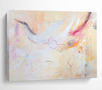 Ethereal Bird Abstract Painting with Delicate Graceful Forms ABS543