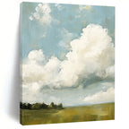 Cloudy Field Abstract Painting for Minimalist Farmhouse Decor GAB1289