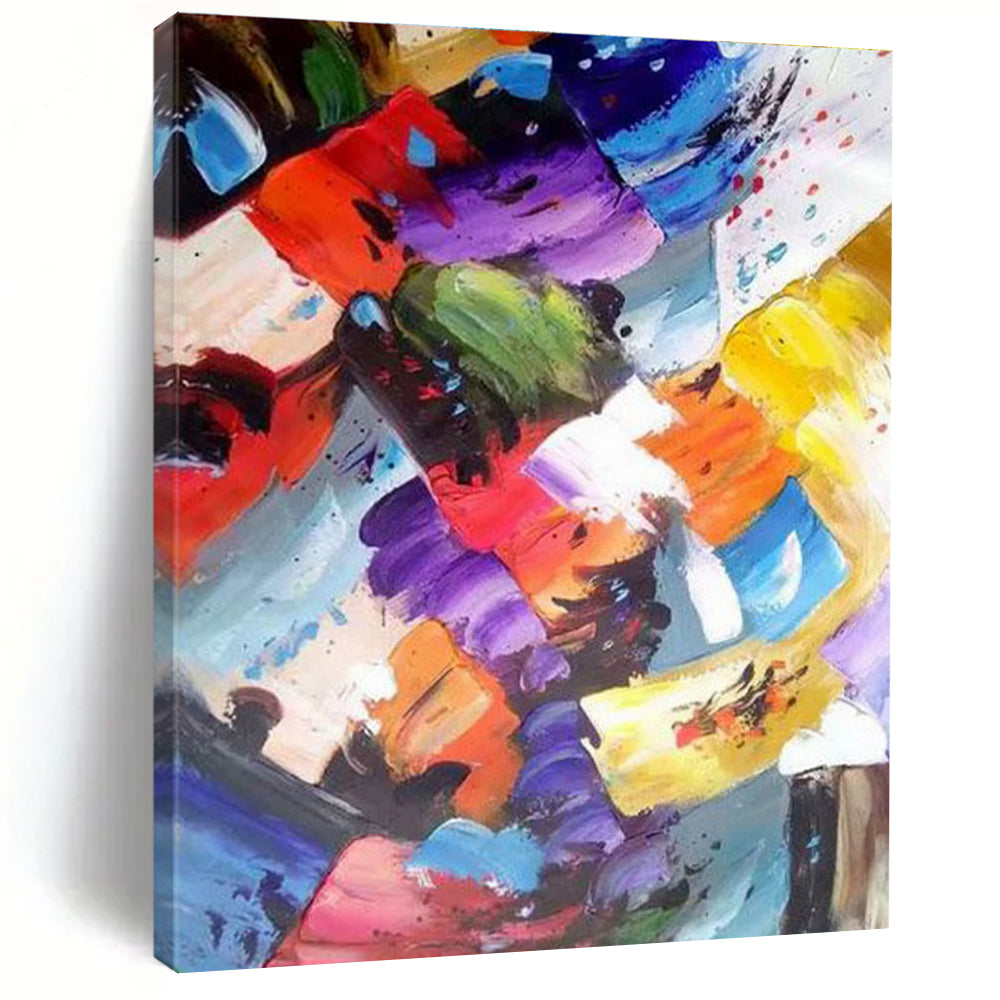Colorful Geometric Abstract Painting for Modern Office Lounges HENG416