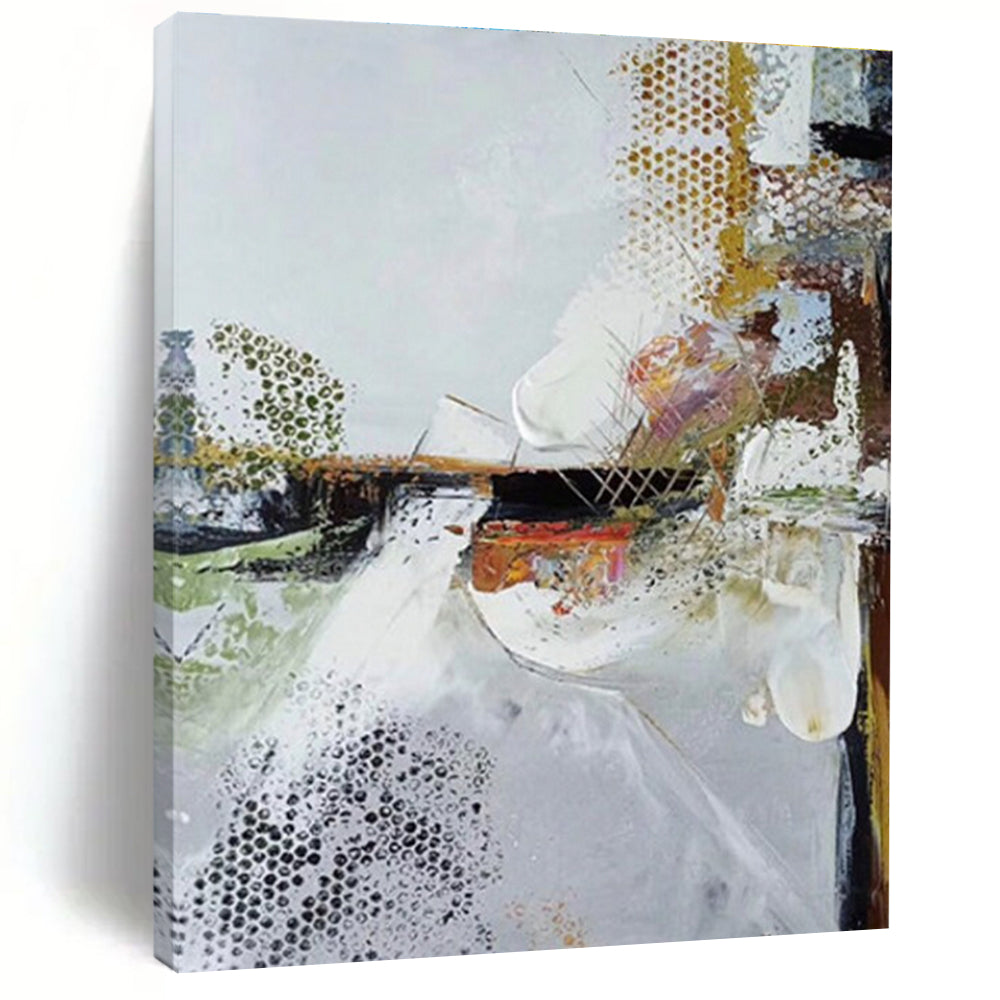 Textured Abstract Composition Abstract Painting for Contemporary Home Libraries HENG047