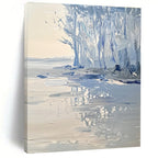 Icy Forest Abstract Painting for Winter - Themed Spaces GAB1066