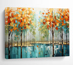 Autumn Forest Abstract Painting for Nature - Inspired Hotels YHT163