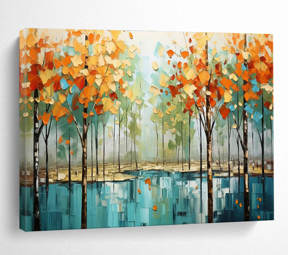 Autumn Forest Abstract Painting for Nature - Inspired Hotels YHT163