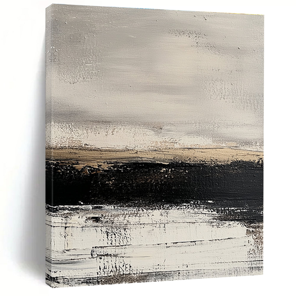 Monochromatic Abstract Landscape Painting with Quiet Mystery WINK344