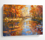 Autumn Forest Abstract Painting for Cozy Cabins YHT196