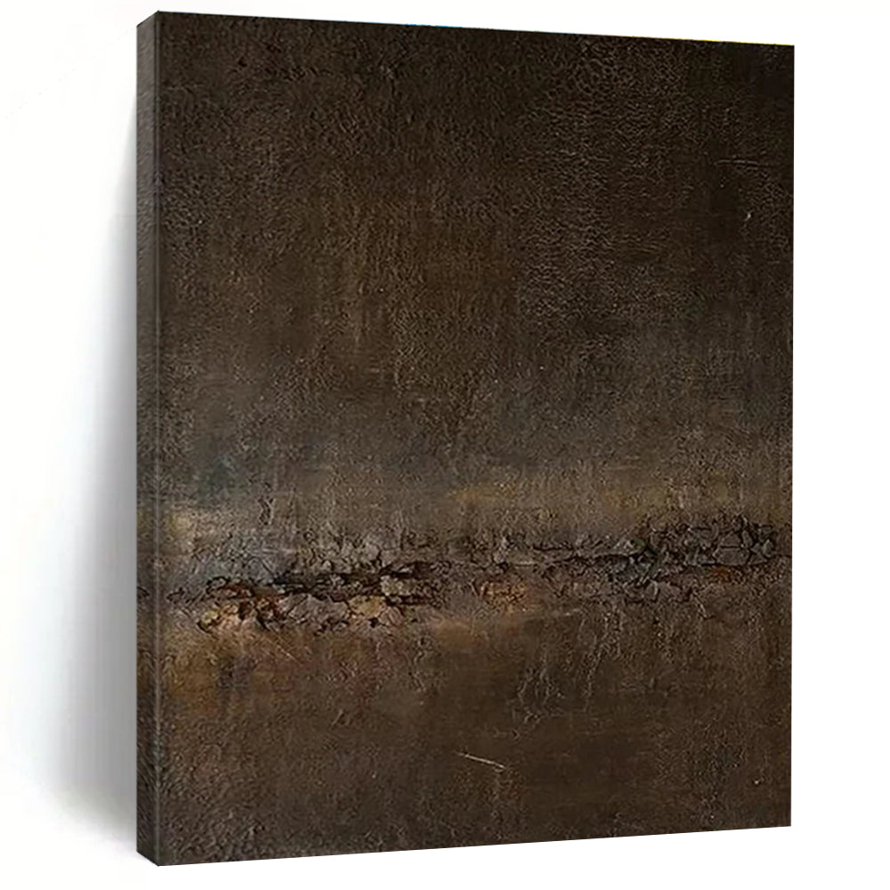 Dark Textured Abstract Painting for Sophisticated Hotel Bars HENG057