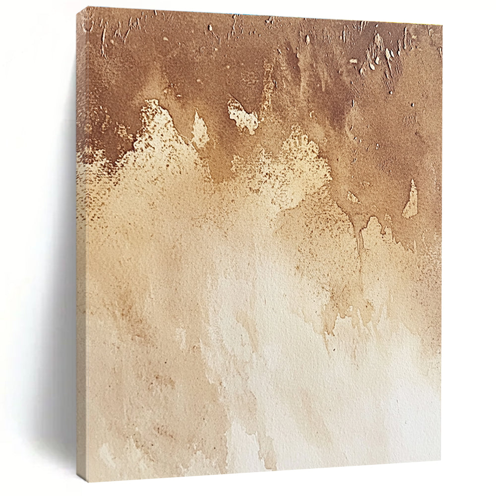 Brown Watercolor Wash Abstract Painting with Subtle Warmth WINK004