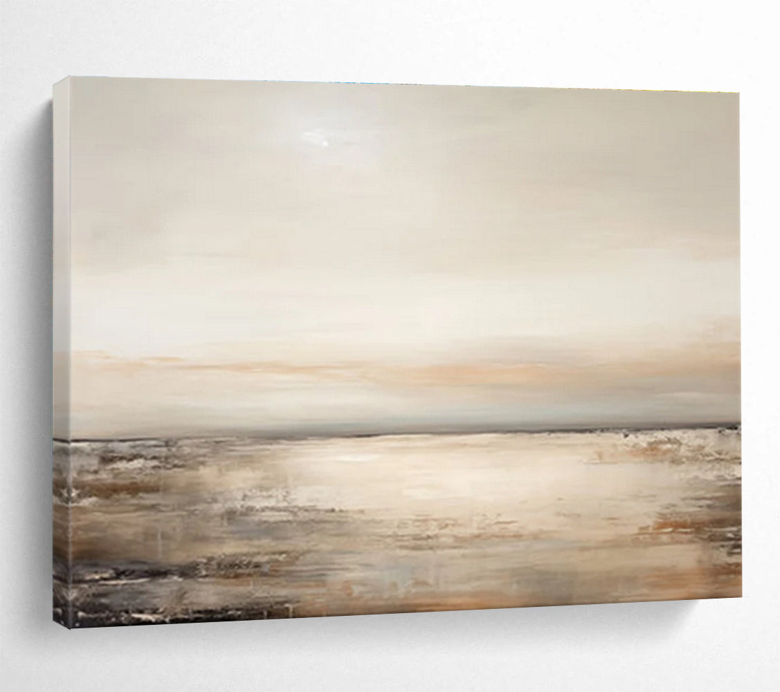 Neutral Seaside Abstract Painting for Calm Spaces YHT101