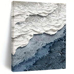 Textured Coastal Layers Abstract Painting for Minimalist Beach Homes HENG325