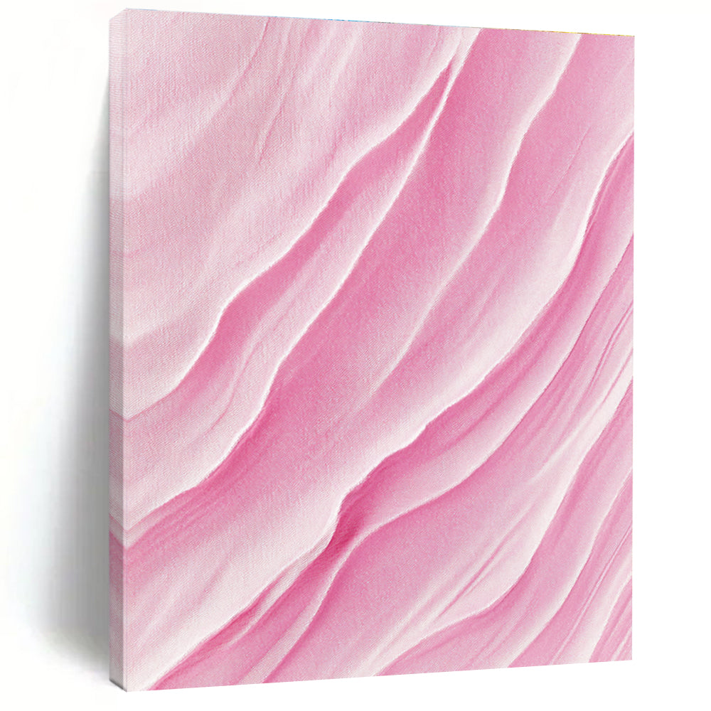 Pink Wavy Texture Abstract Painting for Feminine Spaces GAB1456