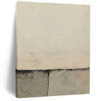 Minimalist Grey and White Abstract Painting with Subtle Marks GAB0075