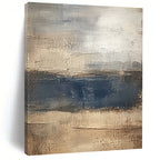 Beige Gray Blue Abstract Painting with Coastal Calm WINK454
