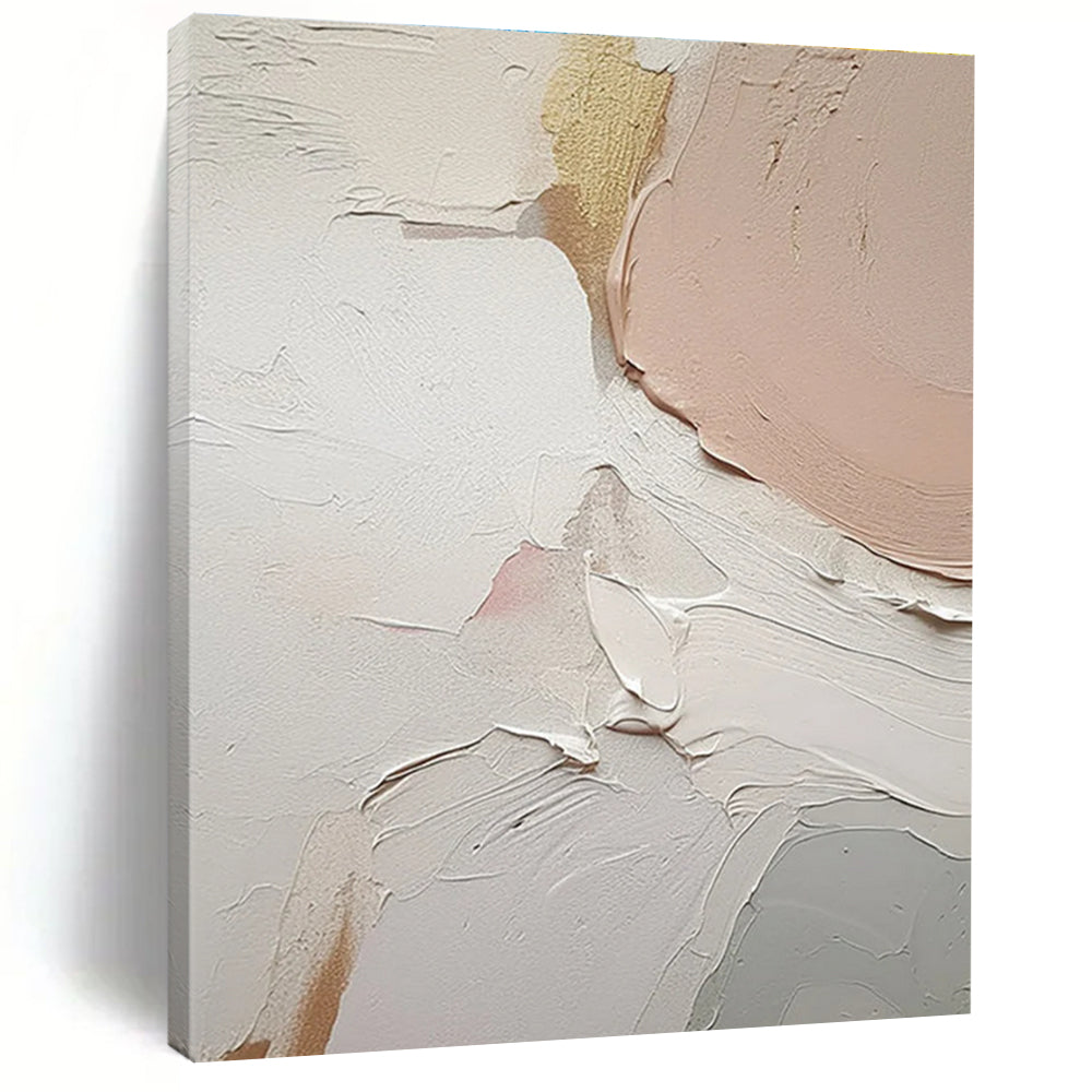 Soft Pastel Textured Abstract Painting for Elegant Bedrooms HENG451