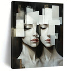 Cubist Faces Modern Abstract Painting for Art Enthusiasts GAB1503