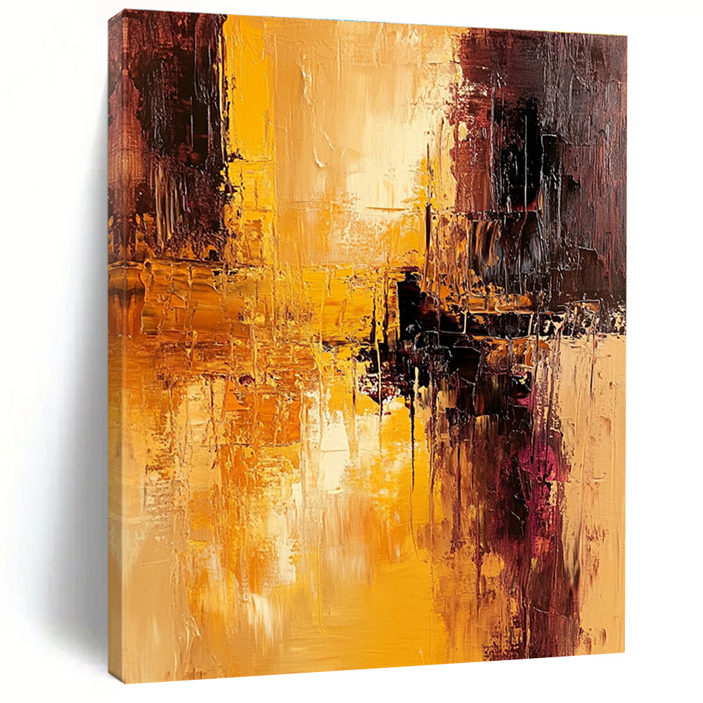 Warm Tones Abstract Painting with Fiery Energy WINK765
