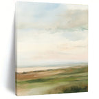 Soft Pastel Landscape Abstract Painting for Coastal - Themed Cafes GAB0982