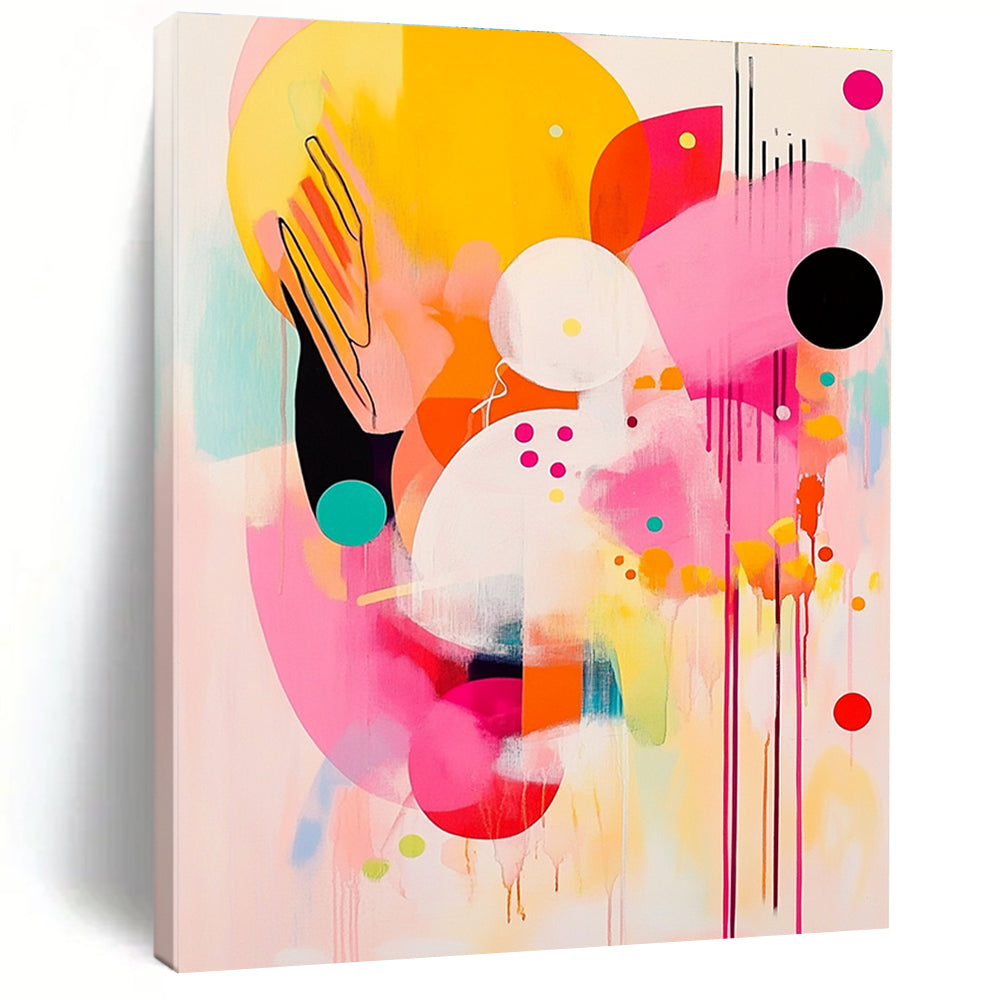 Vibrant Abstract Composition Painting for Creative Studio Break Rooms GAB1222