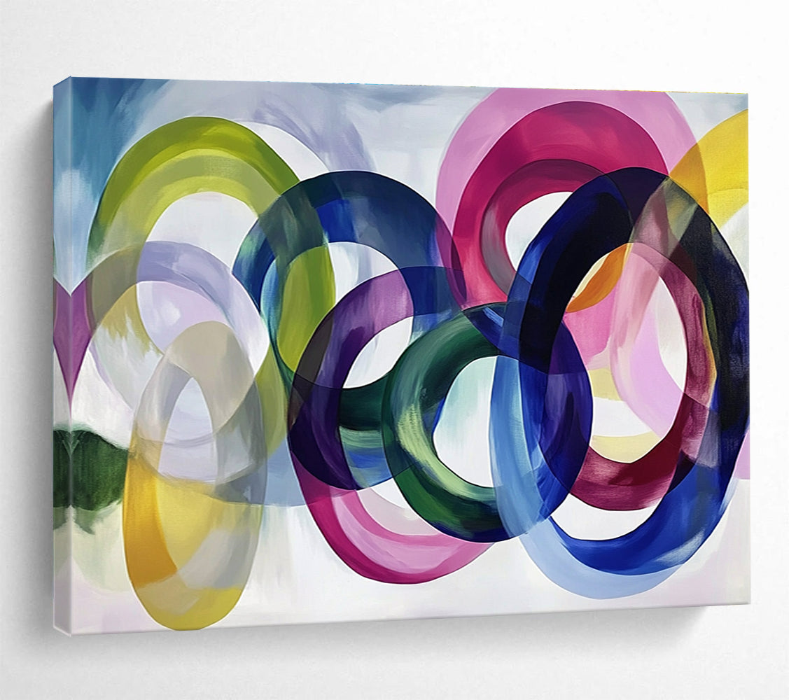 Colorful Intertwined Rings  Joyful Connections ABS116