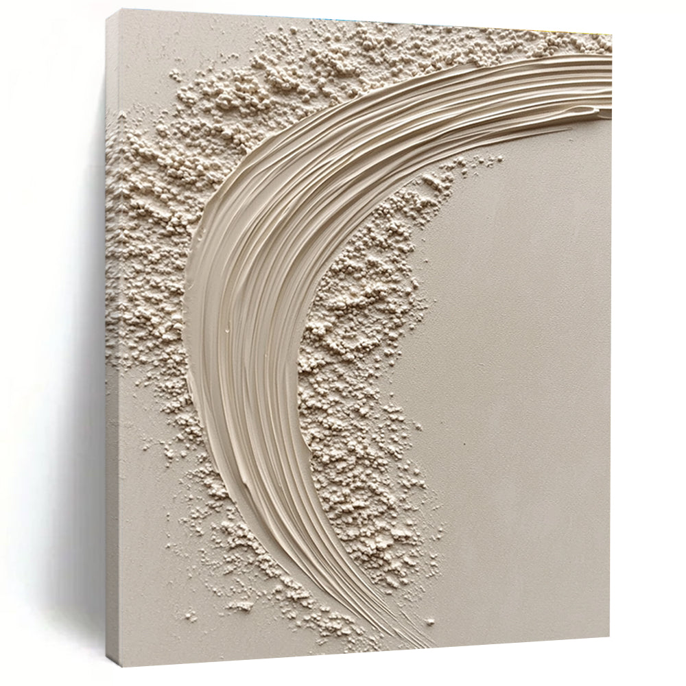 Textured Cream Abstract Painting with Gentle Simplicity WINK307