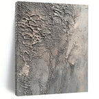 Textured Grey Complexity Abstract Painting of Intricate Surfaces GAB0088