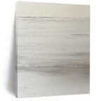 White Textured Layers Abstract Painting with Minimalist Depth WINK129