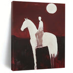 Rider on Horse Abstract Painting for Equestrian - Themed Galleries GAB1047