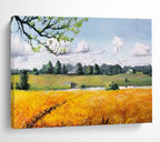 Countryside Landscape Abstract Painting for Rustic Cafes YHT208