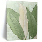 Textured Leaves Abstract Painting with Relief Effects GAB0002