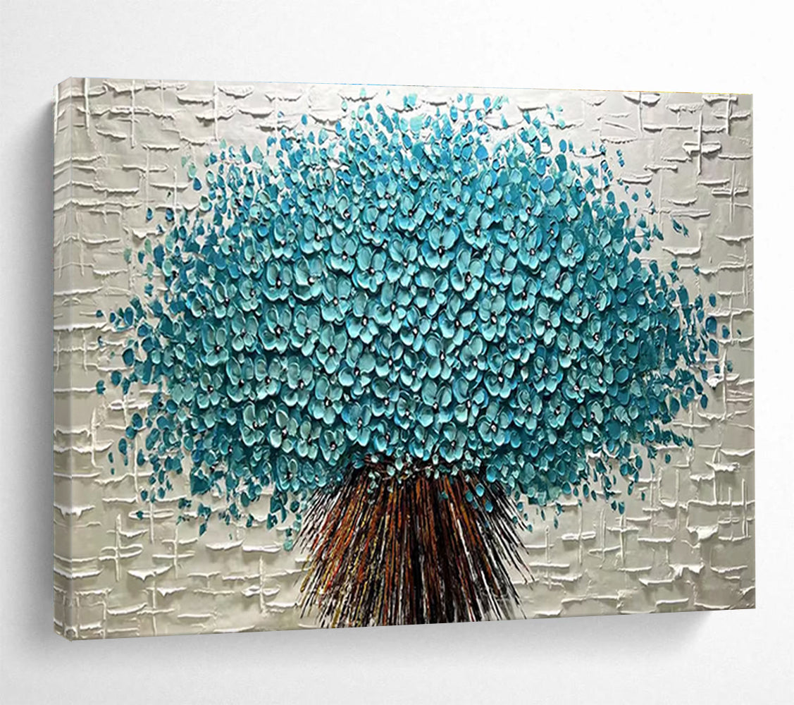 Blue Blossom Tree Abstract Painting for Modern Lobby Spaces YHT213