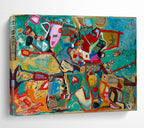 Colorful Geometric Abstract Painting for Modern Art Galleries YHT233