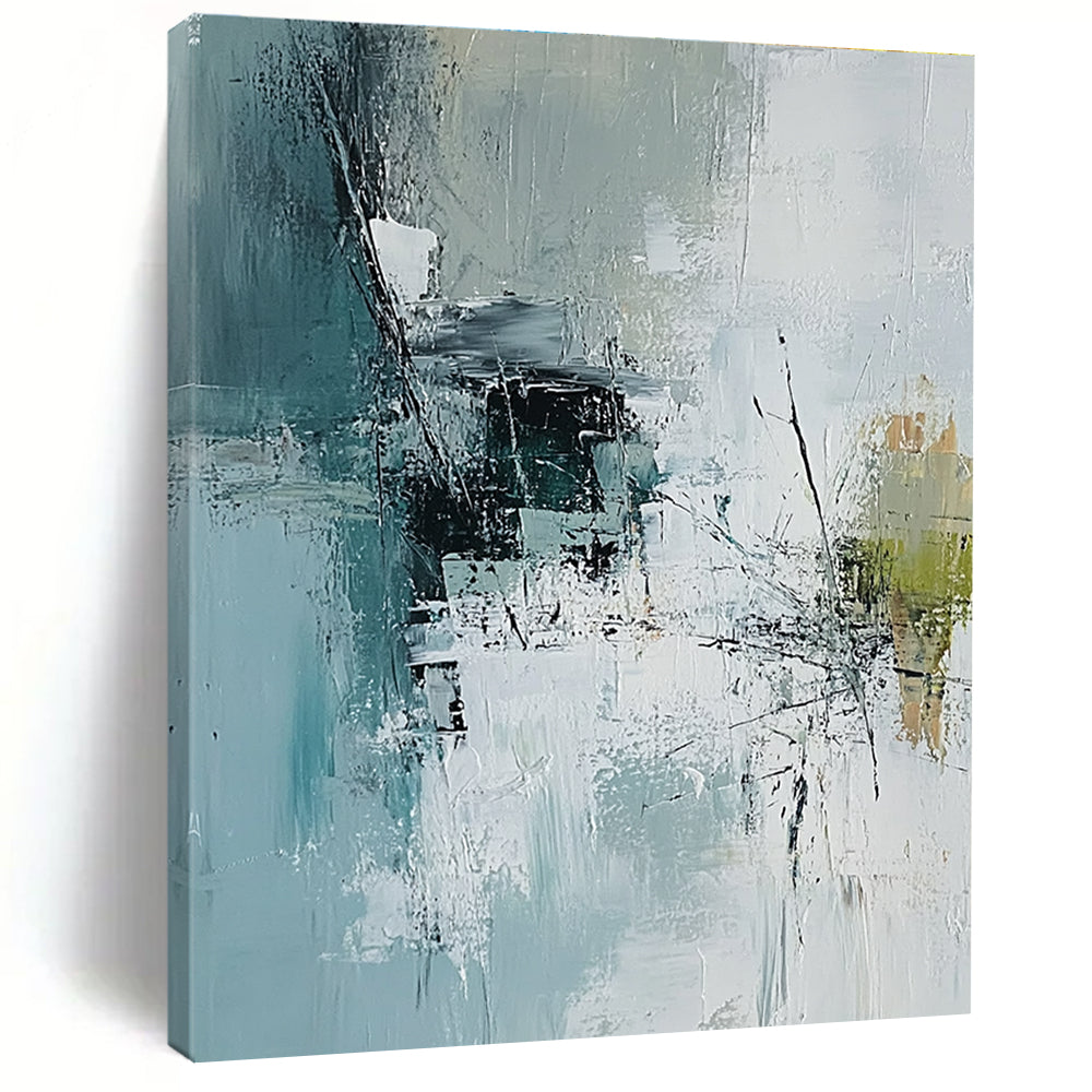 Blue and Gray Abstract Painting for Modern - Styled Offices GAB1057