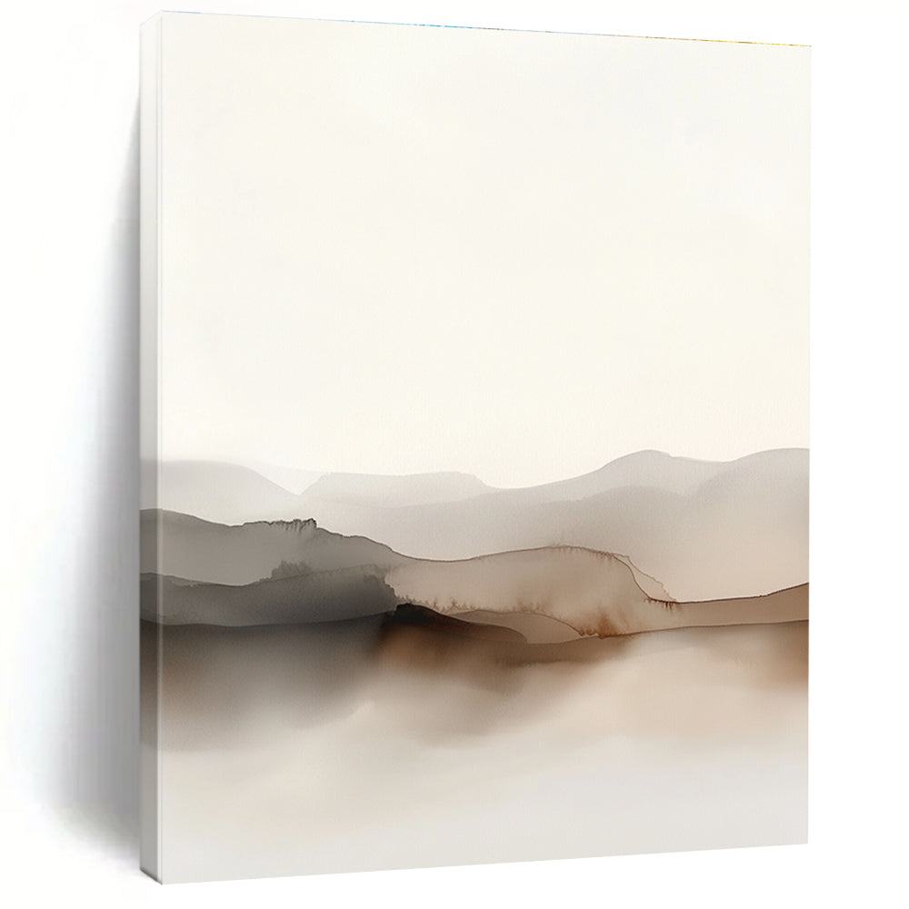 Ink Wash Mountain Scene Ethereal Landscape Abstract Painting GAB0233