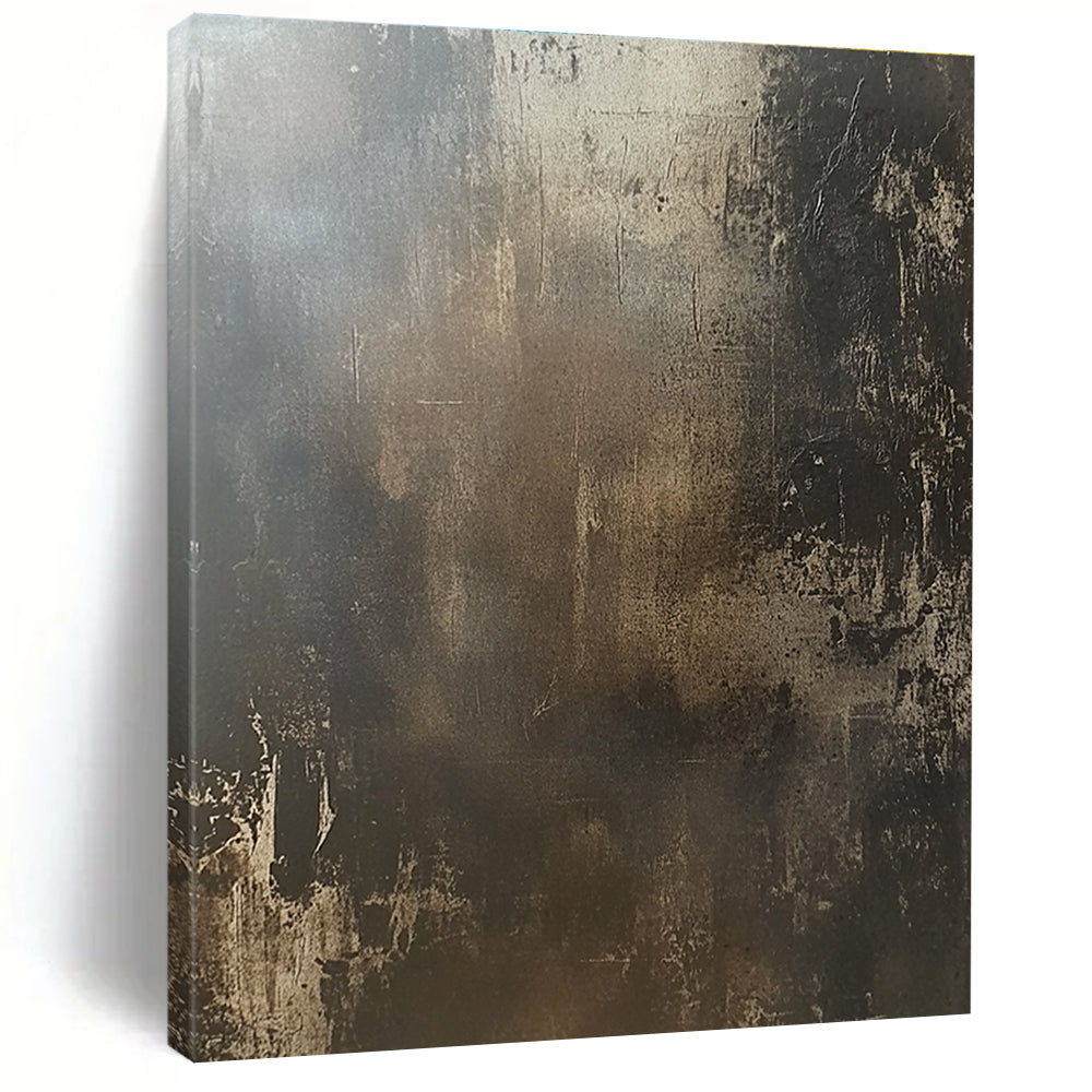 Dark Tonal Abstract Painting with Mysterious Depth WINK253