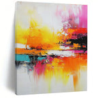 Vibrant Color Splash Abstract Painting for Lively Spaces GAB0681