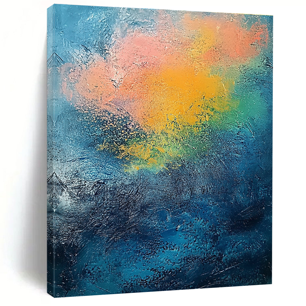 Colorful Blended Abstract Painting with Dreamy Hues WINK683