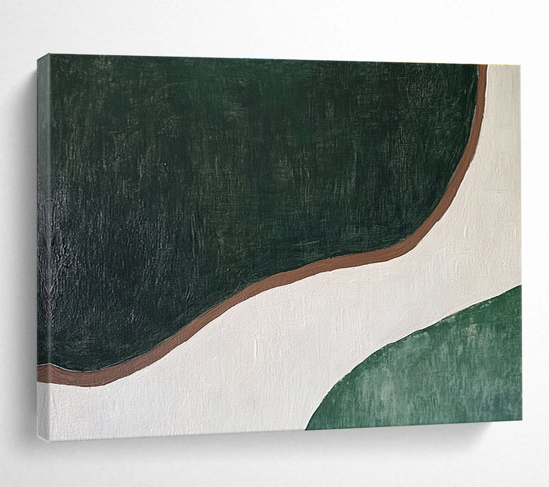 Organic Green - Brown Nature - Inspired Abstract Painting ABS123