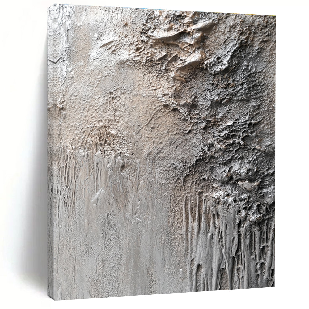 Textured Concrete - Like Surface Abstract Painting with Raw Authenticity WINK251