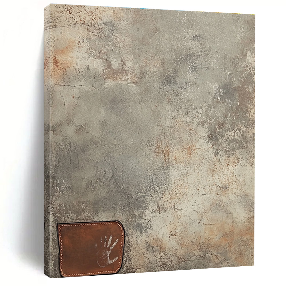 Textured Grey Background Industrial Abstract Painting for Edgy Spaces GAB1492