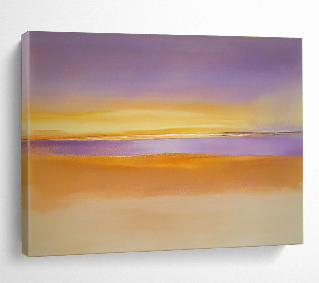 Purple and Orange Gradient Landscape with Soft Horizons Abstract Painting ABS361