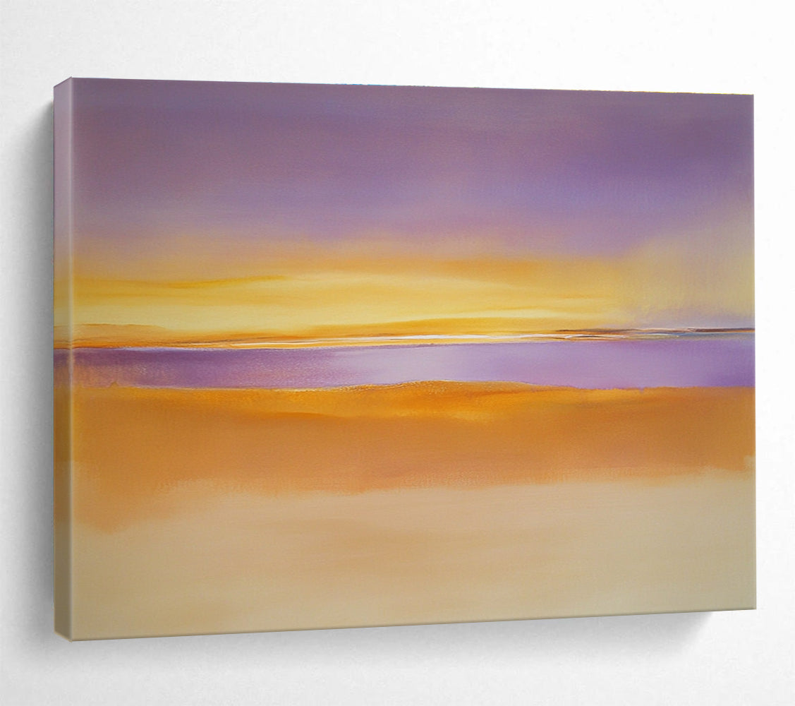 Purple and Orange Gradient Landscape with Soft Horizons Abstract Painting ABS361