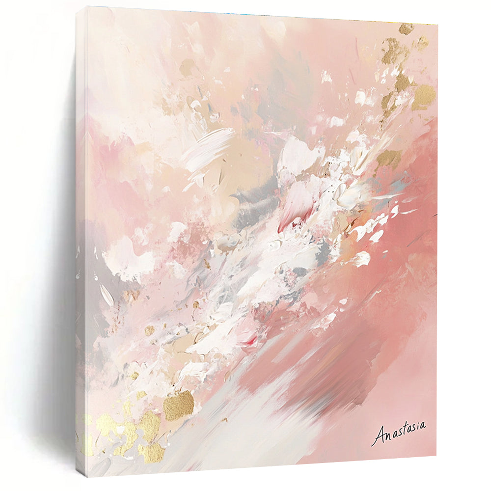 Pink and Gold Abstract Elegant Abstract Painting GAB0361